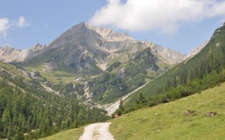  80 Muttekopf mit Hütte, Scharnitzsattel und Guggersattel